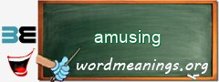 WordMeaning blackboard for amusing